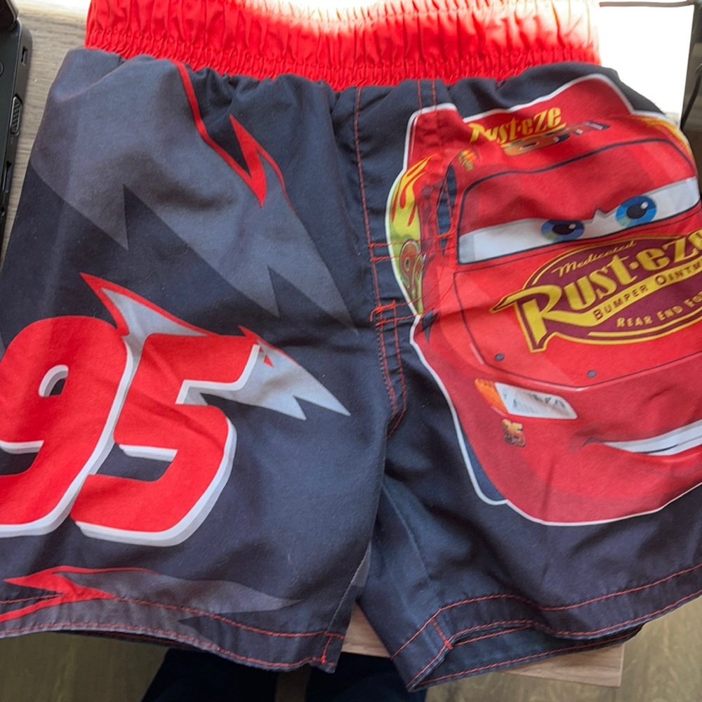 Swim pants.  Disney Pixar Cars and Mickey Mouse
